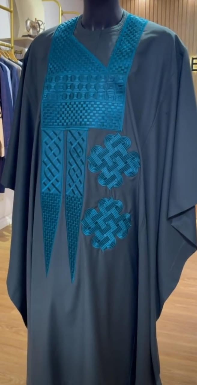 African Traditional Agbada with full embroidery