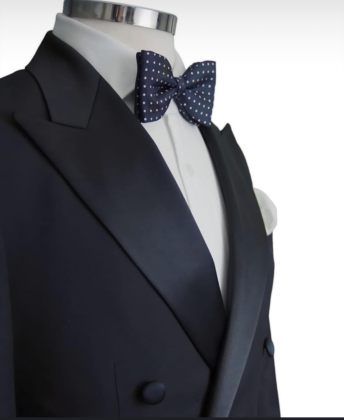 Bespoke Tuxedo Suits Black With Duchess Pointed Wide Lapel
